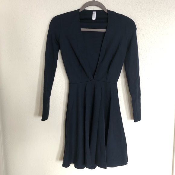 AA American Apparel Ponte Skirt LongSleeve Dress S - Picture 1 of 3